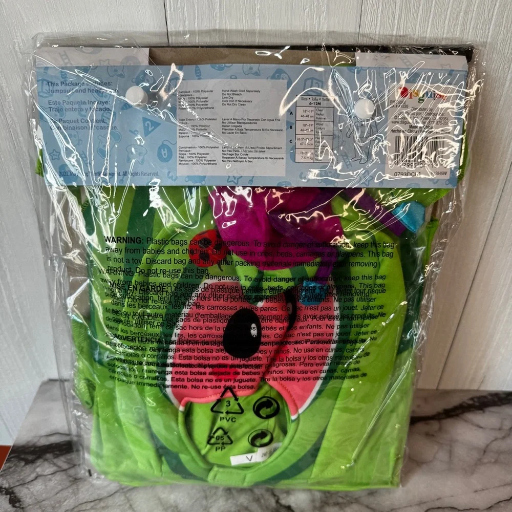 Disguise Cocomelon Toddler Jumpsuit & Headpiece Costume Size 6-12M - Picture 4 of 5